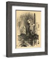 Alice in the Looking Glass House, Illustration from 'Through the Looking Glass' by Lewis Carroll…-John Tenniel-Framed Giclee Print