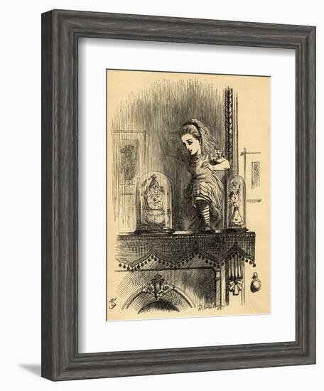 Alice in the Looking Glass House, Illustration from 'Through the Looking Glass' by Lewis Carroll…-John Tenniel-Framed Giclee Print