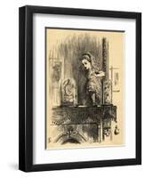 Alice in the Looking Glass House, Illustration from 'Through the Looking Glass' by Lewis Carroll…-John Tenniel-Framed Giclee Print