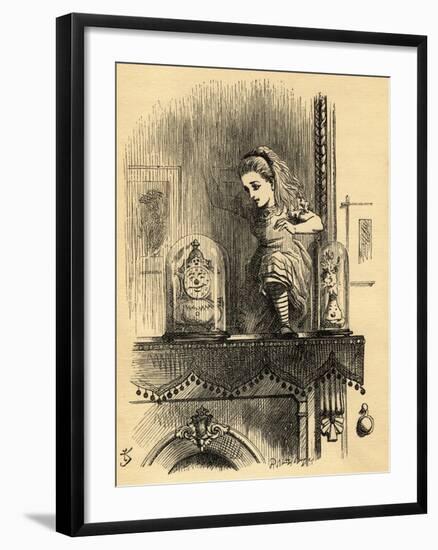 Alice in the Looking Glass House, Illustration from 'Through the Looking Glass' by Lewis Carroll…-John Tenniel-Framed Giclee Print