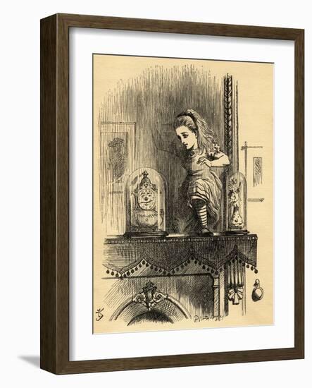 Alice in the Looking Glass House, Illustration from 'Through the Looking Glass' by Lewis Carroll…-John Tenniel-Framed Giclee Print