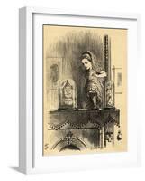 Alice in the Looking Glass House, Illustration from 'Through the Looking Glass' by Lewis Carroll…-John Tenniel-Framed Giclee Print