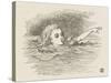 Alice in the Pool of Tears-John Tenniel-Stretched Canvas