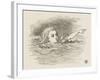 Alice in the Pool of Tears-John Tenniel-Framed Art Print