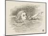 Alice in the Pool of Tears-John Tenniel-Mounted Art Print