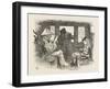 Alice in the Railway Carriage Closely Observed by the Guard-John Tenniel-Framed Art Print