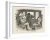 Alice in the Railway Carriage Closely Observed by the Guard-John Tenniel-Framed Art Print