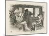 Alice in the Railway Carriage Closely Observed by the Guard-John Tenniel-Mounted Art Print