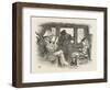 Alice in the Railway Carriage Closely Observed by the Guard-John Tenniel-Framed Art Print