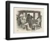 Alice in the Railway Carriage Closely Observed by the Guard-John Tenniel-Framed Art Print