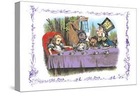 Alice in Wonderland: A Mad Tea Party-John Tenniel-Stretched Canvas