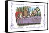 Alice in Wonderland: A Mad Tea Party-John Tenniel-Framed Stretched Canvas