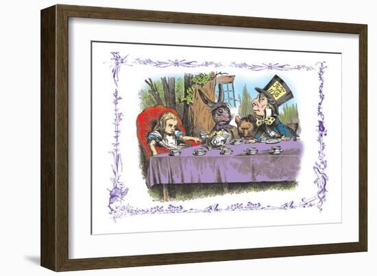 Alice in Wonderland: A Mad Tea Party-John Tenniel-Framed Premium Giclee Print