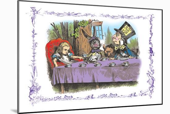 Alice in Wonderland: A Mad Tea Party-John Tenniel-Mounted Premium Giclee Print