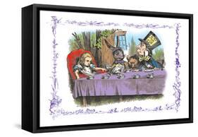 Alice in Wonderland: A Mad Tea Party-John Tenniel-Framed Stretched Canvas
