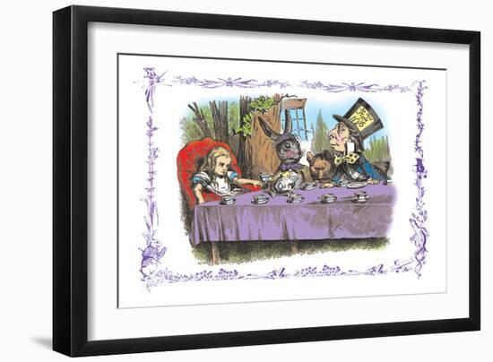 Alice in Wonderland: A Mad Tea Party-John Tenniel-Framed Art Print