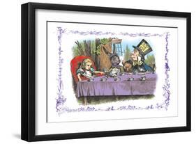 Alice in Wonderland: A Mad Tea Party-John Tenniel-Framed Art Print