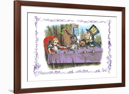 Alice in Wonderland: A Mad Tea Party-John Tenniel-Framed Art Print