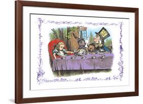 Alice in Wonderland: A Mad Tea Party-John Tenniel-Framed Art Print