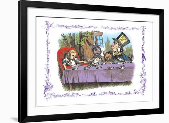 Alice in Wonderland: A Mad Tea Party-John Tenniel-Framed Art Print