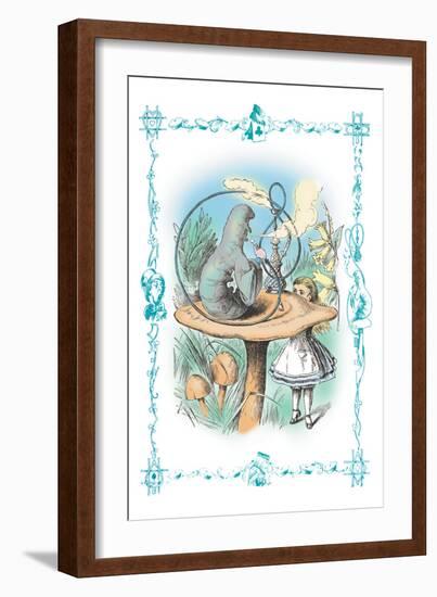 Alice in Wonderland: Advice from a Caterpillar-John Tenniel-Framed Art Print