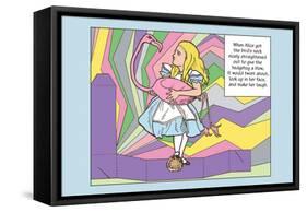 Alice in Wonderland: Alice and the Bird-John Tenniel-Framed Stretched Canvas