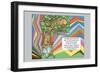 Alice in Wonderland: Alice and the Cheshire Cat-John Tenniel-Framed Art Print