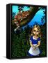 Alice in Wonderland :  Alice and the Cheshire Cat-Jasmine Becket-Griffith-Framed Stretched Canvas