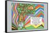 Alice in Wonderland: Alice and the Cheshire Cat-John Tenniel-Framed Stretched Canvas