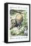 Alice in Wonderland: Alice and the Enormous Puppy-John Tenniel-Framed Stretched Canvas