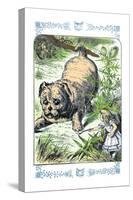 Alice in Wonderland: Alice and the Enormous Puppy-John Tenniel-Stretched Canvas