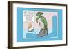 Alice in Wonderland: Alice and the Mock Turtle-John Tenniel-Framed Premium Giclee Print