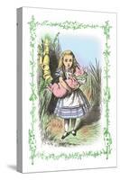 Alice in Wonderland: Alice and the Pig-Baby-John Tenniel-Stretched Canvas