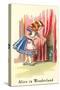 Alice in Wonderland, Alice Finds Door-null-Stretched Canvas