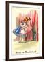 Alice in Wonderland, Alice Finds Door-null-Framed Art Print