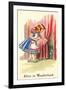 Alice in Wonderland, Alice Finds Door-null-Framed Art Print