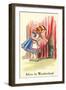 Alice in Wonderland, Alice Finds Door-null-Framed Art Print