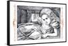 Alice in Wonderland: Alice Grows Large-John Tenniel-Framed Stretched Canvas