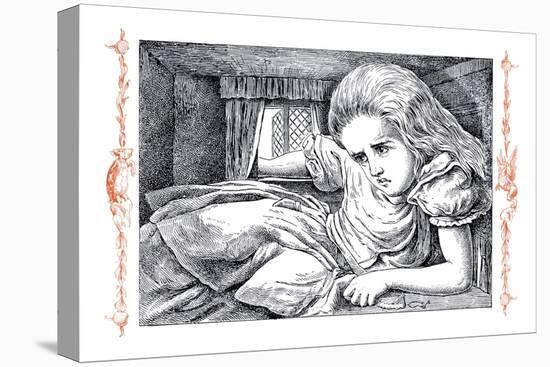 Alice in Wonderland: Alice Grows Large-John Tenniel-Stretched Canvas