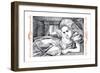 Alice in Wonderland: Alice Grows Large-John Tenniel-Framed Art Print