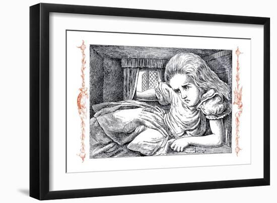 Alice in Wonderland: Alice Grows Large-John Tenniel-Framed Art Print