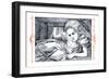 Alice in Wonderland: Alice Grows Large-John Tenniel-Framed Premium Giclee Print