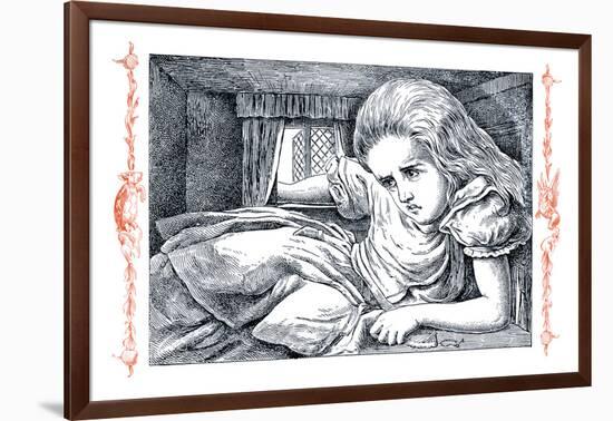 Alice in Wonderland: Alice Grows Large-John Tenniel-Framed Art Print