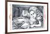 Alice in Wonderland: Alice Grows Large-John Tenniel-Framed Art Print