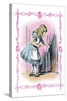 Alice in Wonderland: Alice Tries the Golden Key-John Tenniel-Stretched Canvas