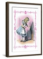 Alice in Wonderland: Alice Tries the Golden Key-John Tenniel-Framed Art Print