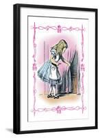 Alice in Wonderland: Alice Tries the Golden Key-John Tenniel-Framed Art Print