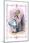 Alice in Wonderland: Alice Tries the Golden Key-John Tenniel-Mounted Art Print