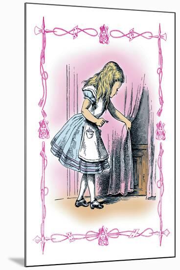 Alice in Wonderland: Alice Tries the Golden Key-John Tenniel-Mounted Art Print