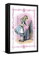 Alice in Wonderland: Alice Tries the Golden Key-John Tenniel-Framed Stretched Canvas